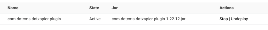 Installed dotZapier plugin.