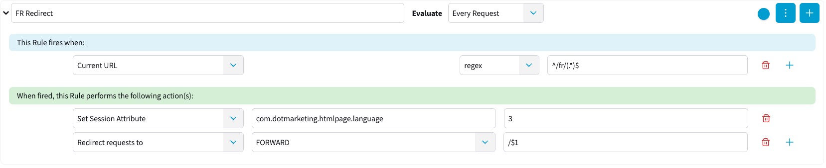 language redirect rule